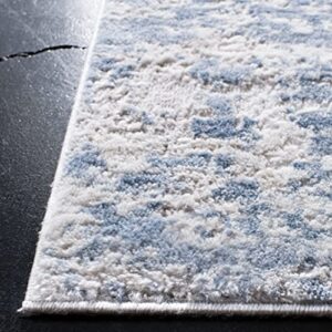 SAFAVIEH Amelia Collection Area Rug - 10' x 14', Grey & Blue, Modern Abstract Design, Non-Shedding & Easy Care, Ideal for High Traffic Areas in Living Room, Bedroom (ALA705F)