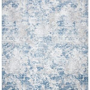 SAFAVIEH Amelia Collection Area Rug - 10' x 14', Grey & Blue, Modern Abstract Design, Non-Shedding & Easy Care, Ideal for High Traffic Areas in Living Room, Bedroom (ALA705F)