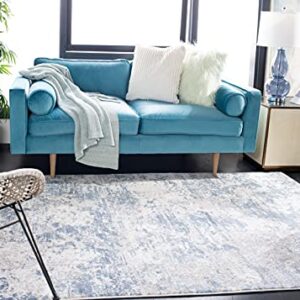 SAFAVIEH Amelia Collection Area Rug - 10' x 14', Grey & Blue, Modern Abstract Design, Non-Shedding & Easy Care, Ideal for High Traffic Areas in Living Room, Bedroom (ALA705F)