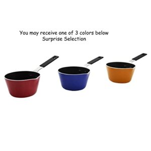 IMUSA USA Nonstick Multi Mini Sauce Pan with Silicone Handle Varies, You May Receive Red, Orange, Blue Color