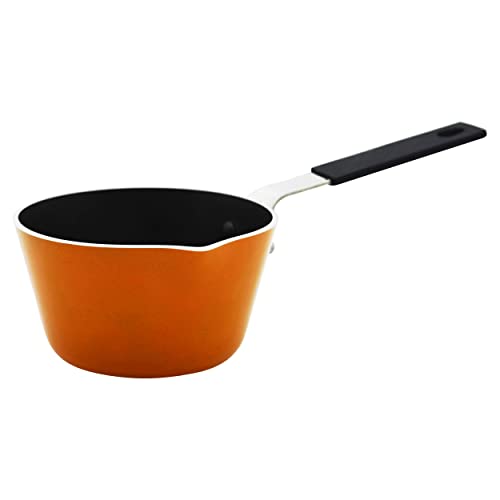 IMUSA USA Nonstick Multi Mini Sauce Pan with Silicone Handle Varies, You May Receive Red, Orange, Blue Color