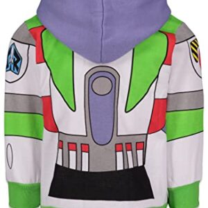 Disney Pixar Toy Story Buzz Lightyear Toddler Boys Fleece Zip Up Hoodie Green 3T