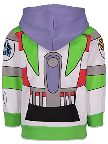 Disney Pixar Toy Story Buzz Lightyear Toddler Boys Fleece Zip Up Hoodie Green 3T