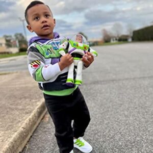 Disney Pixar Toy Story Buzz Lightyear Toddler Boys Fleece Zip Up Hoodie Green 3T