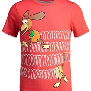 Disney Pixar Toy Story Buzz Lightyear Woody Rex Slinky Dog Big Boys 4 Pack T-Shirts Multi 18
