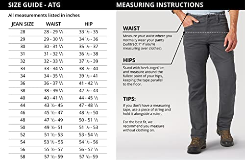 ATG by Wrangler Men's Reinforced Utility Pant, Gray, 34W x 34L