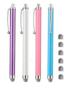 stylus, ccivv 4 pcs hybrid mesh fiber tip stylus pens for touch screen devices (5.3 inches-4pcs)