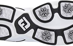 FootJoy Men's Sneaker Golf Shoes, White/Black, 9.5