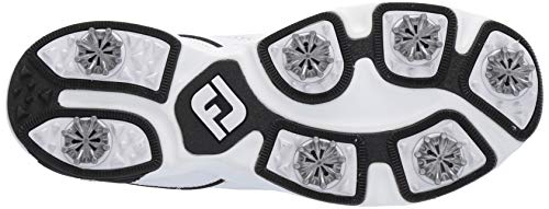 FootJoy Men's Sneaker Golf Shoes, White/Black, 9.5