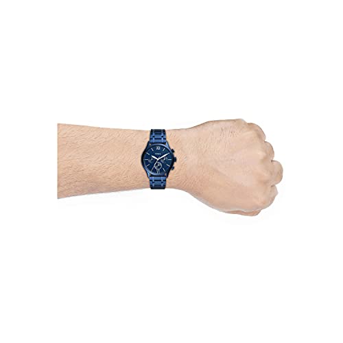 Fenmore Midsize Multifunction Navy Stainless Steel Watch