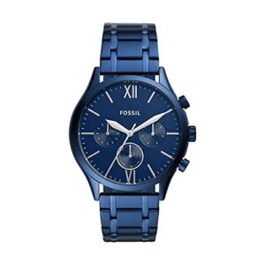 fenmore midsize multifunction navy stainless steel watch