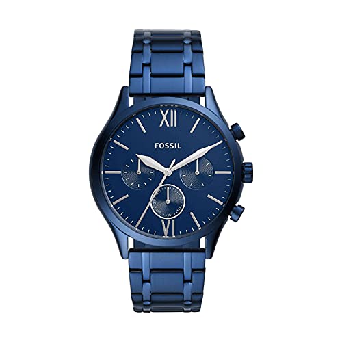 Fenmore Midsize Multifunction Navy Stainless Steel Watch