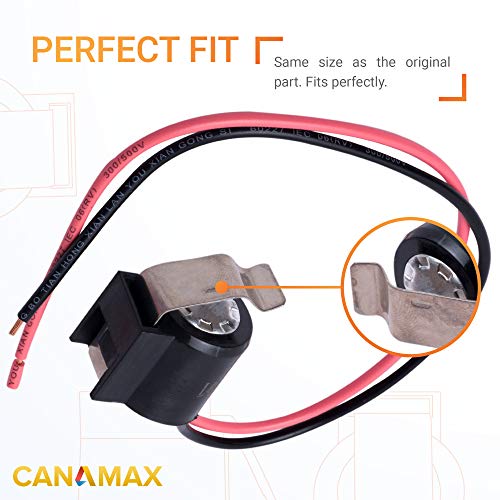 W10225581 Refrigerator Bimetal Defrost Thermostat Premium Replacement Part by Canamax - Compatible with Whirlpool Kenmore Refrigerators - Replaces WPW10225581 AP6017375 PS11750673 PS237680 2321799