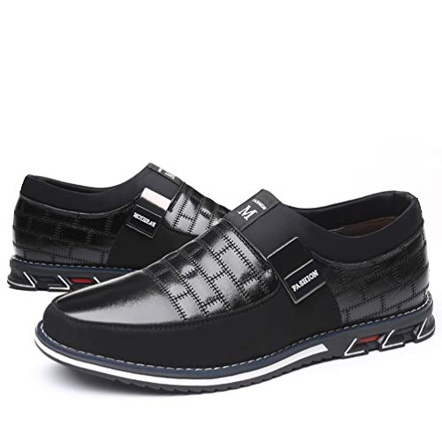 COSIDRAM Men Casual Shoes Sneakers Loafers Walking Shoes Lightweight Driving Business Office Slip on Black 11