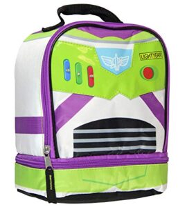 ai accessory innovations toy story buzz lightyear dual compartment insulated light up lunch bag tote