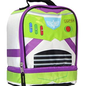 AI ACCESSORY INNOVATIONS Toy Story Buzz Lightyear Dual Compartment Insulated Light Up Lunch Bag Tote