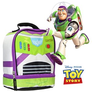 AI ACCESSORY INNOVATIONS Toy Story Buzz Lightyear Dual Compartment Insulated Light Up Lunch Bag Tote