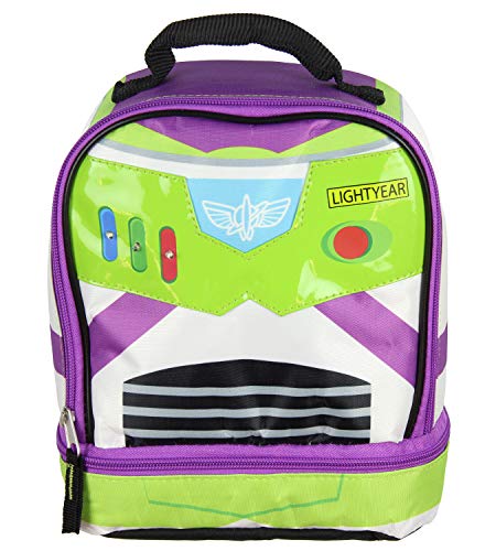 AI ACCESSORY INNOVATIONS Toy Story Buzz Lightyear Dual Compartment Insulated Light Up Lunch Bag Tote