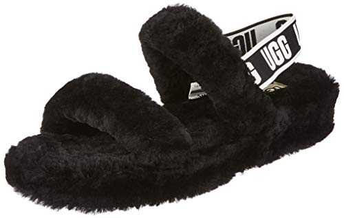 UGG Women's Oh Yeah Slipper, Black, 10