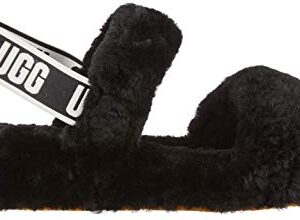 UGG Women's Oh Yeah Slipper, Black, 10