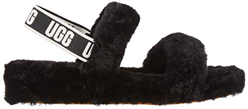 UGG Women's Oh Yeah Slipper, Black, 10