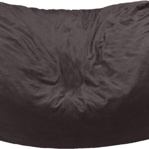 Amazon Basics Memory Foam Filled Bean Bag Lounger with Microfiber Cover, 6 ft, Grey, Solid