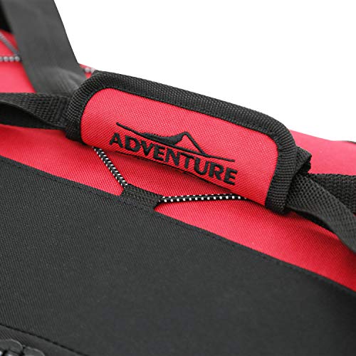 Travelers Club Unisex-Adult Adventure Rolling Travel Duffel Bag, Red, 22-Inch