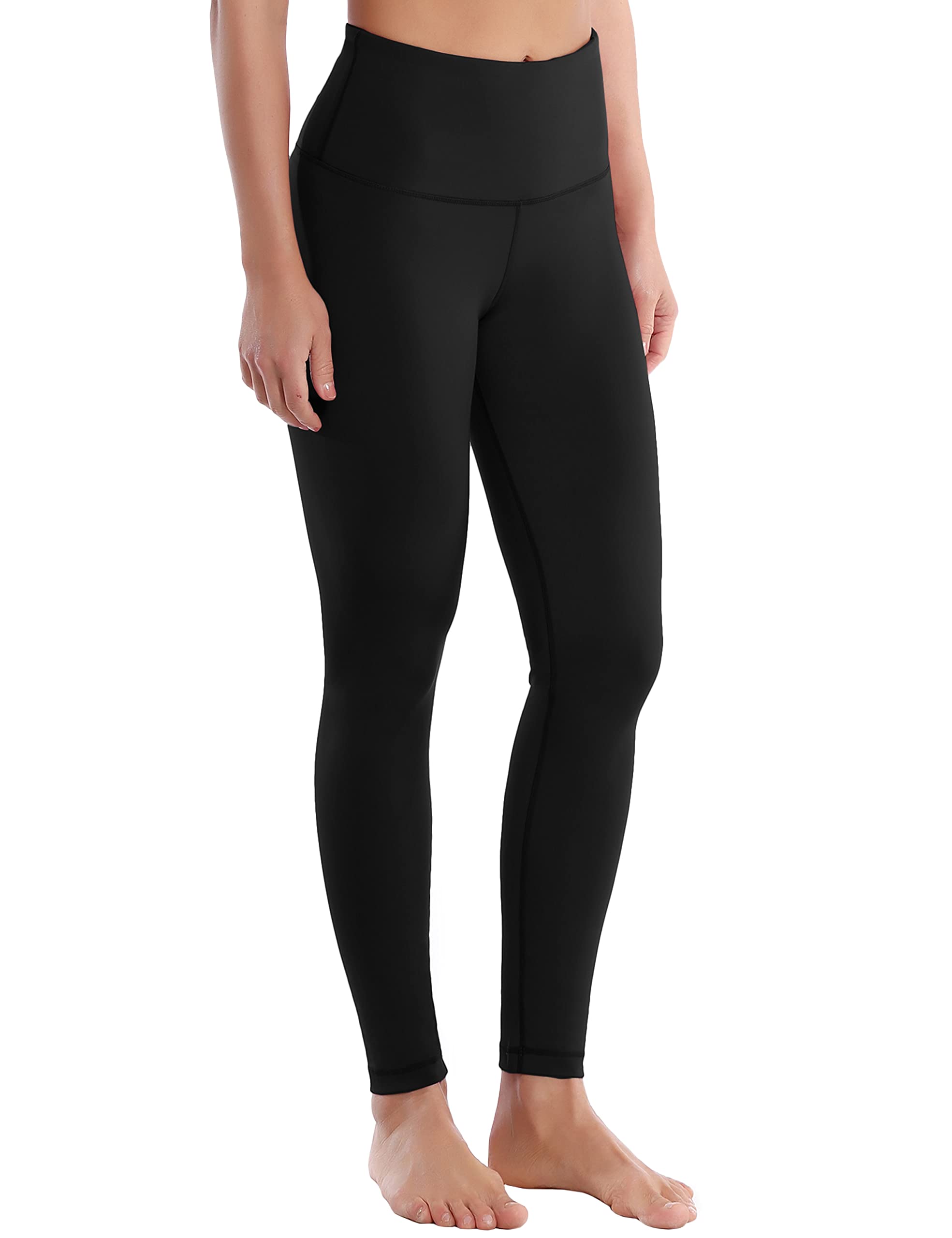 BUBBLELIME 4 Styles 25"/26"/27"/28" High Waist Yoga Pants Running Workout Leggings - Basic_Black X-Small-27 Inseam