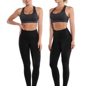 BUBBLELIME 4 Styles 25"/26"/27"/28" High Waist Yoga Pants Running Workout Leggings - Basic_Black X-Small-27 Inseam