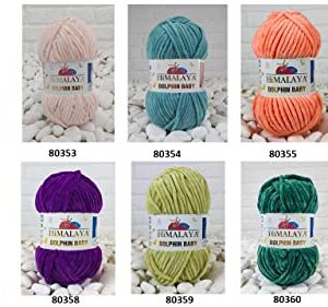 9 Balls Himalaya, Dolphin Baby, Baby Yarn, Knitting Baby, Velvet Yarn, Himalaya Yarn, Baby Yarn, Crochet Yarn, Blanket Yarn, Chenille, Velvet Yarn