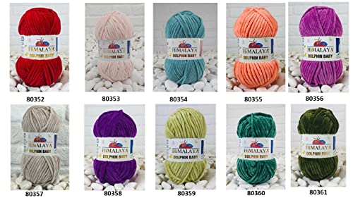 9 Balls Himalaya, Dolphin Baby, Baby Yarn, Knitting Baby, Velvet Yarn, Himalaya Yarn, Baby Yarn, Crochet Yarn, Blanket Yarn, Chenille, Velvet Yarn