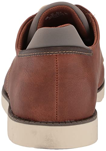 Dr. Scholl's Shoes Men's Sync Plain Toe Dress Casual Oxford, Dark Tan Smooth, 10.5 US