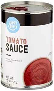 amazon brand - happy belly tomato sauce, 15 ounce