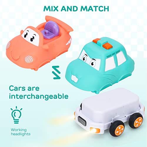 TOY Life 2 Pack Remote Control Cars for Toddlers Boys Girls 3-5 4-7 with Washable & Detachable Covers, Toddler RC Car Toys Gifts for 2 Year Old Boys, Kids Baby Remote Control Toy Cars