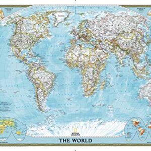 National Geographic World Classic Political Wall Map - 36 x 24 inches - Art Quality Print