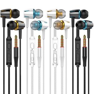 a9 headphones earphones earbuds earphones, noise islating, high definition, stereo for samsung, iphone,ipad, ipod and mp3 players (mixed color 4 pairs)
