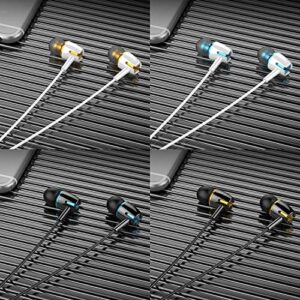 A9 Headphones Earphones Earbuds Earphones, Noise Islating, High Definition, Stereo for Samsung, iPhone,iPad, iPod and Mp3 Players (Mixed Color 4 Pairs)