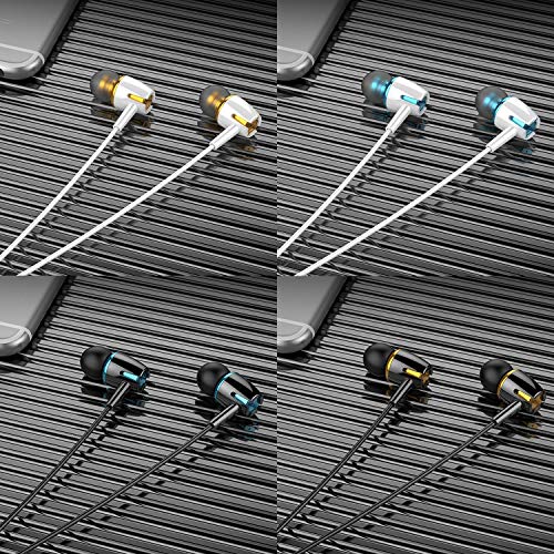 A9 Headphones Earphones Earbuds Earphones, Noise Islating, High Definition, Stereo for Samsung, iPhone,iPad, iPod and Mp3 Players (Mixed Color 4 Pairs)