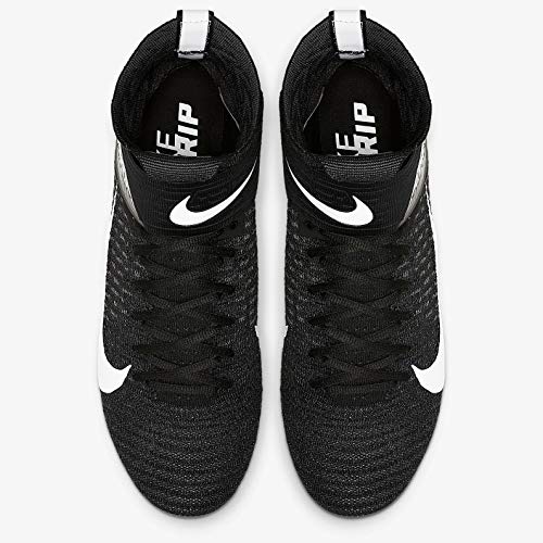 Nike Men's Alpha Menace Elite 2 Football Cleats (Black/White/Dark Grey, Numeric_10_Point_5)