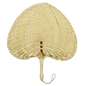 auear, natural raffia hand fans handmade handheld weaving fan wedding palm leaf hand fan for summer cooling farmhouse wall party home decoration (chinese style a)