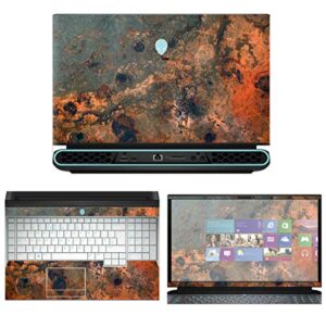 decalrus - protective decal abstract rock formation skin sticker for 2019 alienware area-51m awar51m (17.3" screen) case cover wrap alarea51m_17-149