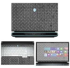decalrus - protective decal metal skin sticker for 2019 alienware area-51m awar51m (17.3" screen) case cover wrap alarea51m_17-14
