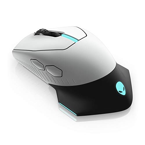 Alienware Wired/Wireless Gaming Mouse 610M-Light, Lunar Light