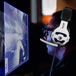 HOUSAI Xbox Gaming Headset for Xbox Series X, Xbox Series S, Xbox One,PS4, PlayStation, PS5 Over Ear Headphone with Mic Noise Cancelling for Xbox 1, (White)