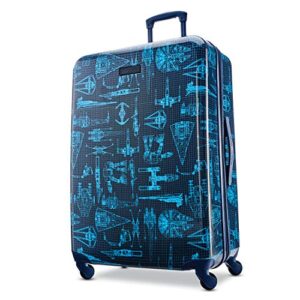 american tourister star wars hardside spinner wheel luggage, intergalactic, checked-large 28-inch