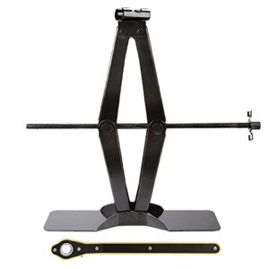 leadbrand scissor jack, 2.5 ton(5,511lbs), oversized base, with positive and negative screw, saving strength design, ideal for auto/pickup/truck/suv/mpv