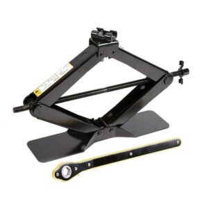 LEADBRAND Scissor Jack, 2.5 Ton(5,511lbs), Oversized Base, with Positive and Negative Screw, Saving Strength Design, Ideal for Auto/Pickup/Truck/SUV/MPV