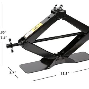 LEADBRAND Scissor Jack, 2.5 Ton(5,511lbs), Oversized Base, with Positive and Negative Screw, Saving Strength Design, Ideal for Auto/Pickup/Truck/SUV/MPV