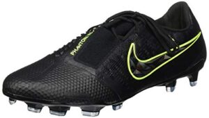 nike men's football soccer shoe, black black volt, 7