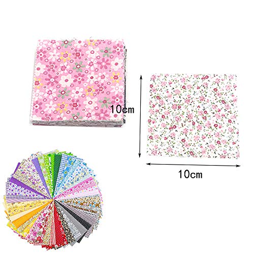 150Pcs 4" x 4" (10cm x 10cm) Cotton Craft Fabric Bundle Squares,Squares Sheets Patchwork,Pre-Cut Quilt Squares,DIY Sewing Quarters Bundle,Quilting Fabric Bundles